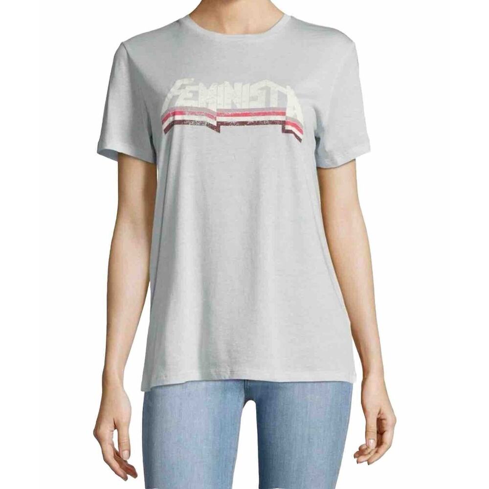 Rebecca Minkoff Feminista Tee‎ Women Size Small REVOLVE T-Shirt Metallica NWT